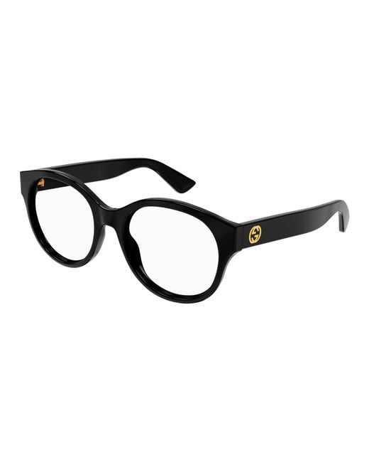 Gucci Black Gg1580O 001 Optical Frames Injected Transparent Round