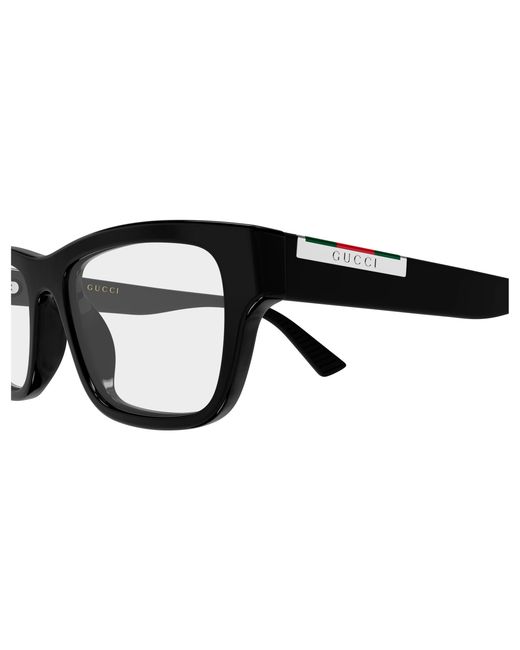 Gucci Black Gg2091O 006 Optical Frames Acetate Transparent Squared for men