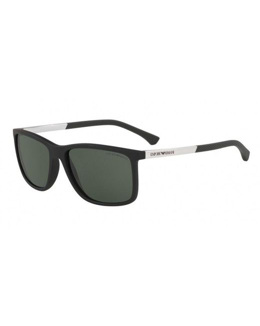Emporio Armani Black Ea4058 575671 Sunglasses Injected Squared for men