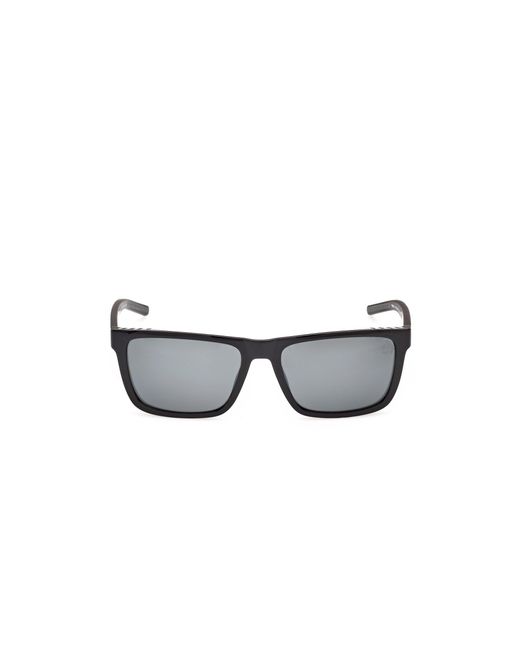 Timberland Black Tb00085 01D Sunglasses Injected Smoke Squared Polarized for men
