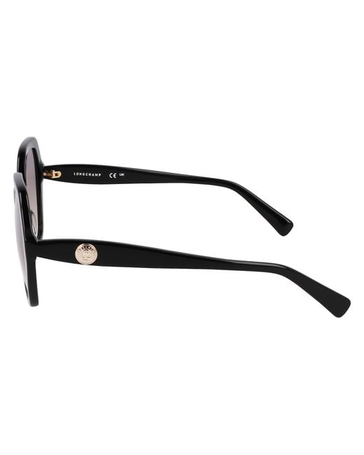 Longchamp Black Lo759S 001 Sunglasses Acetate Squared Normal Normal
