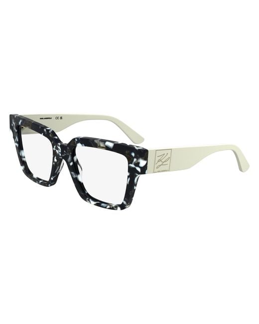 Karl Lagerfeld Black Kl6196 016 Optical Frames Acetate Squared Normal