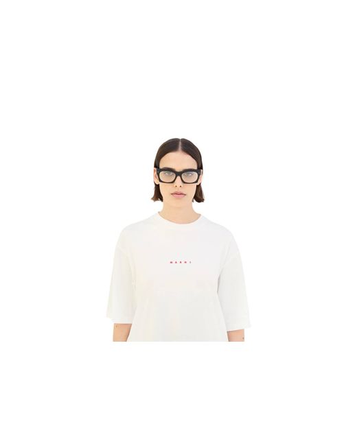 Marni Black Zfz Edku Optical Optical Frames Acetate Squared