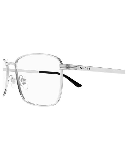 Gucci Black Gg1882O 001 Optical Frames Metal Transparent Squared for men