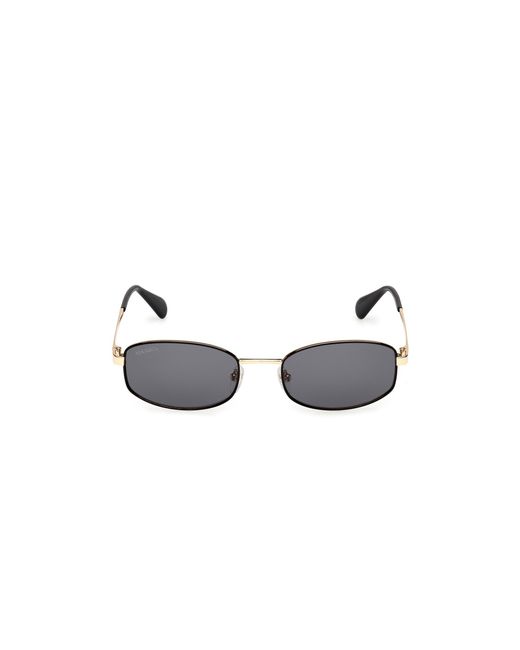 MAX&Co. Black Mo0135 01A Sunglasses Metal Smoke Round Normal