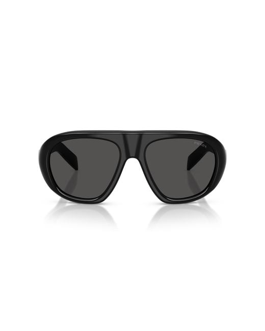 Prada Black Pr C05S 16K08Z Sunglasses Acetate Geometric Normal