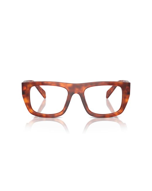 Prada Black Pr A17V 18R1O1 Optical Frames Acetate Transparent Squared Normal