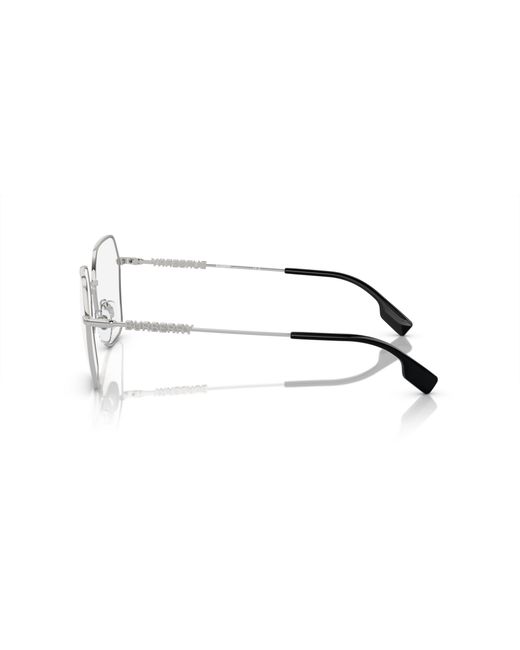 Burberry Black Be1381 1005 Optical Frames Steel Transparent Geometric Normal