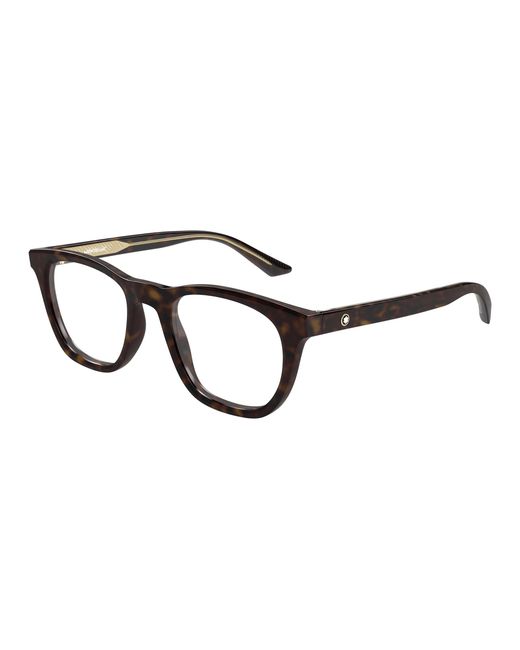 Montblanc Black Mb0422O 008 Optical Frames Acetate Transparent Squared for men