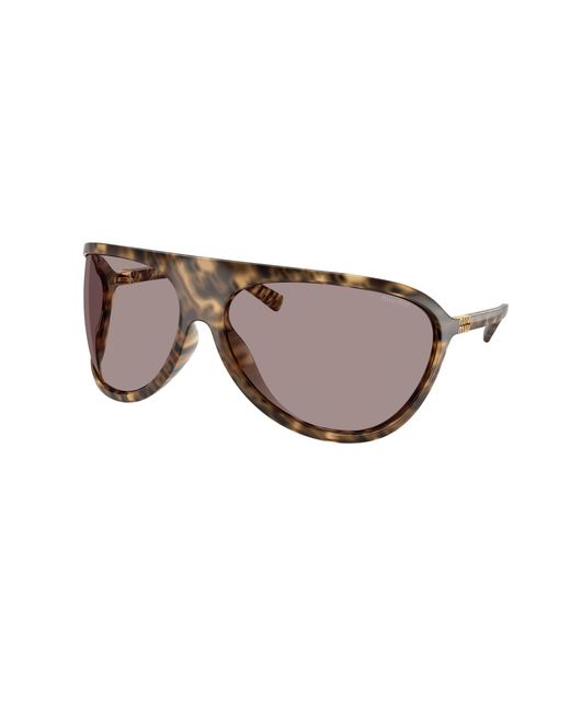Miu Miu Black Mu A01S 11Z06I Sunglasses Injected Geometric Normal