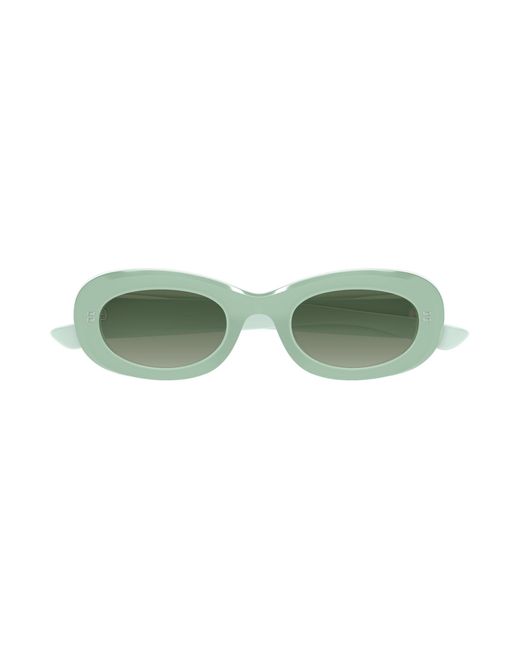 McQueen Green Am0527S 004 Sunglasses Acetate Round