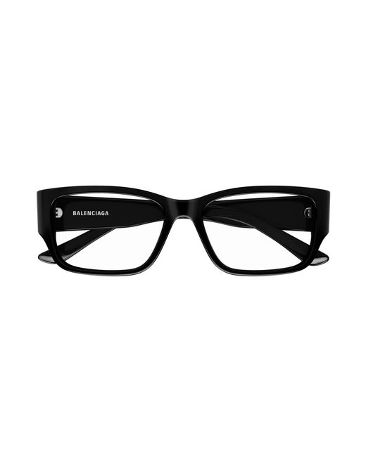 Balenciaga Black Bb0373Ok 001 Optical Frames Acetate Transparent Squared for men