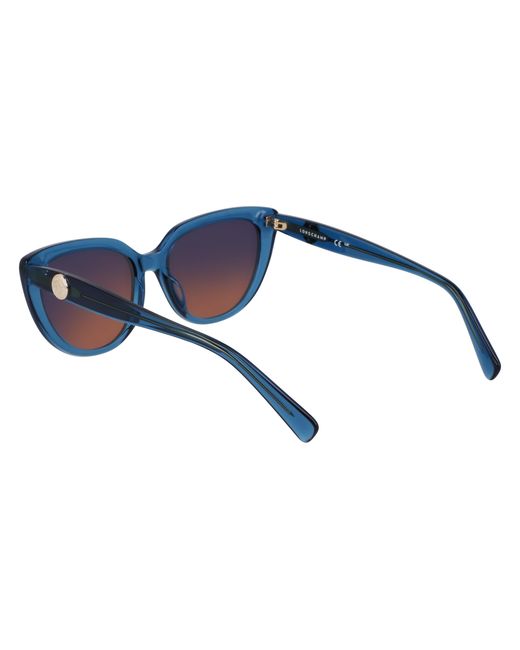 Longchamp Black Lo766S 400 Sunglasses Acetate Cat Eye Normal
