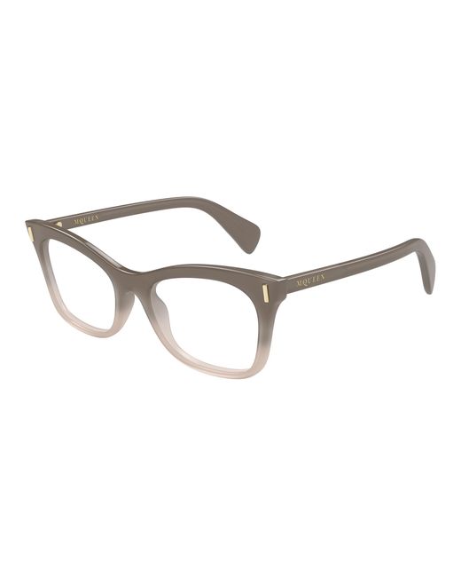 McQueen Black Am0552O 004 Optical Frames Acetate Transparent Cat Eye