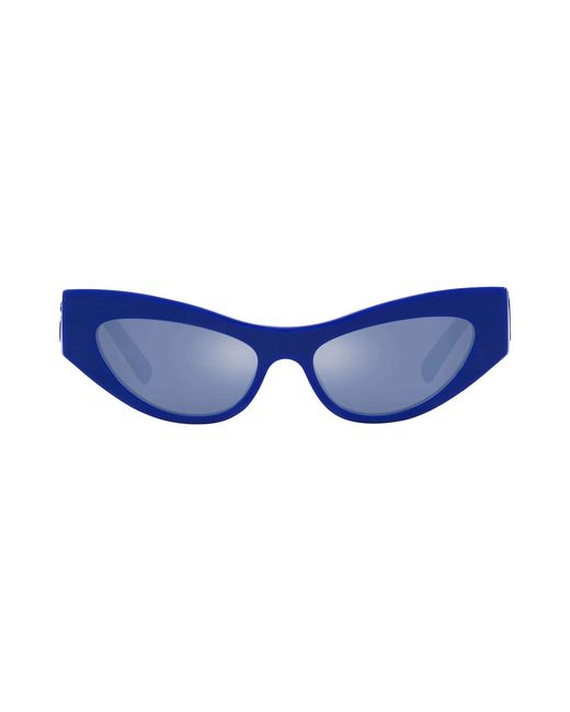 Dolce & Gabbana Blue Dg4450 31191U Sunglasses Acetate Cat Eye Normal Mirror
