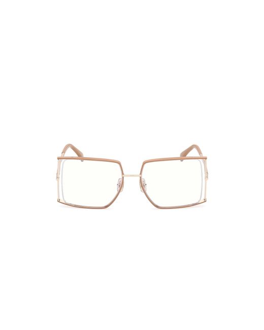 Max Mara Black Mm5156-B 047 Optical Frames Metal Squared Normal