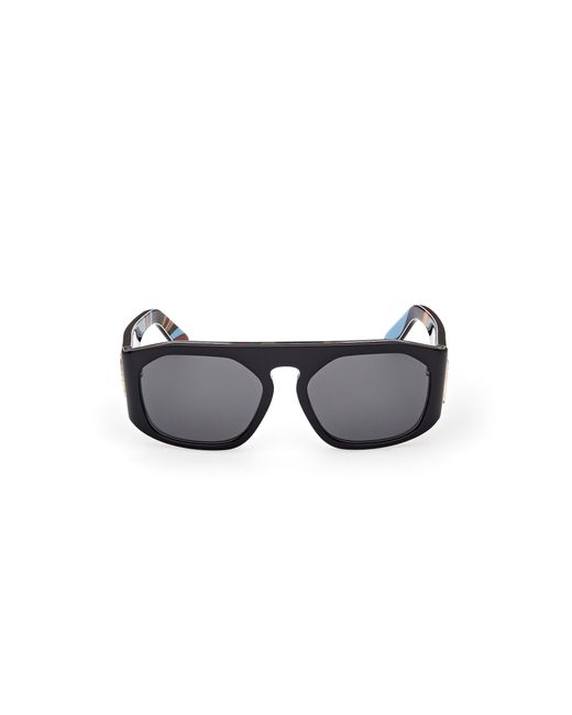 Emilio Pucci Black Ep0242 05A Sunglasses Acetate Smoke Squared Normal