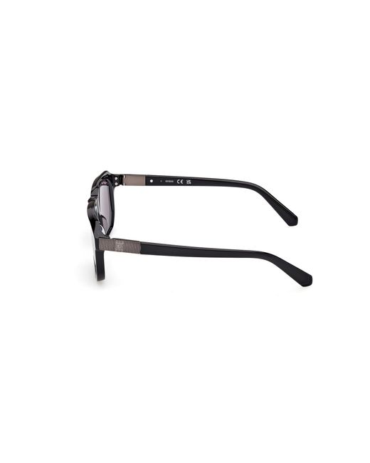 Guess Black Gu00278 01A Sunglasses Acetate Smoke Squared Normal for men