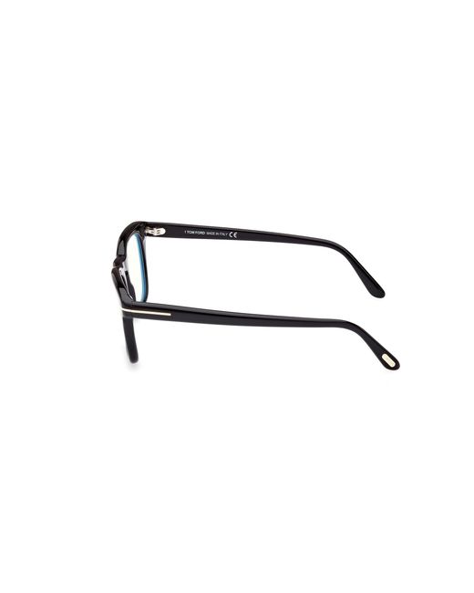 Tom Ford Black Ft5870-B 001 Optical Frames Acetate Squared Normal for men