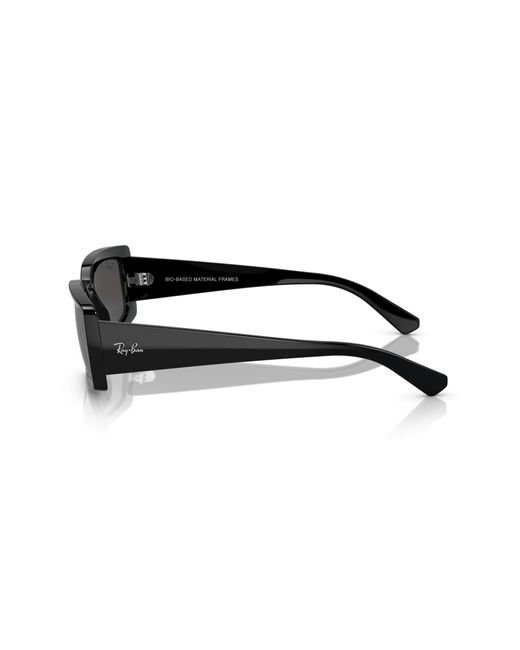 Ray-Ban Black Rb4395f Kiliane Low Bridge Fit Square Sunglasses