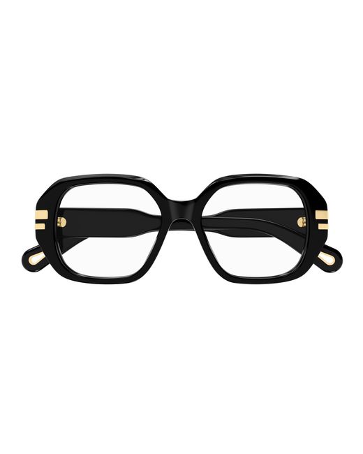 Chloé Black Ch0266O 001 Optical Frames Acetate Transparent Squared