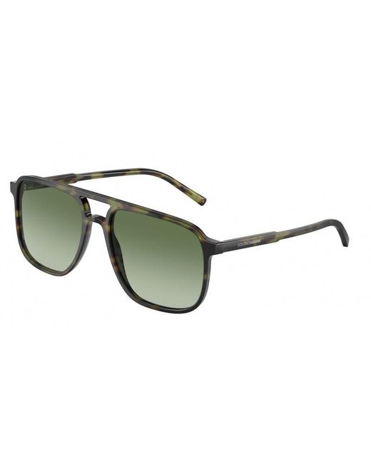 Dolce & Gabbana Green Dg4423 17358E Sunglasses Plastic Pilot Nuanced for men