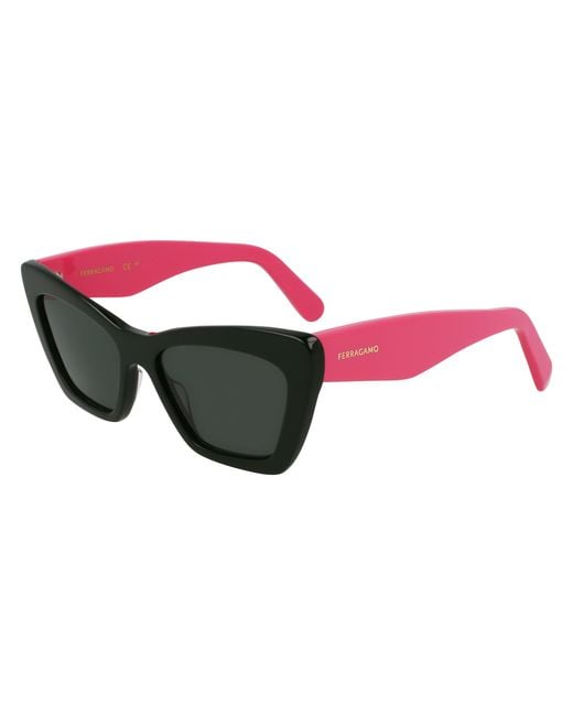 Ferragamo Black Sf929Sn 304 Sunglasses Acetate Butterfly Normal Normal