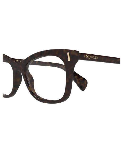 McQueen Black Am0552O 002 Optical Frames Acetate Transparent Cat Eye