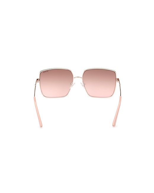 Guess Black Gu7866 32F Sunglasses Metal Squared Normal Shaded