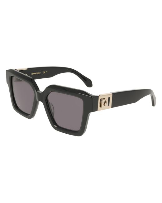 Ferragamo Black Sf2084S 001 Sunglasses Acetate Squared Normal