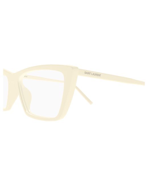 Saint Laurent Black Sl 737 Mica Thin Opt 008 Optical Frames Acetate Transparent Squared
