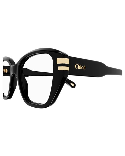 Chloé Black Ch0267O 001 Optical Frames Acetate Transparent Cat Eye
