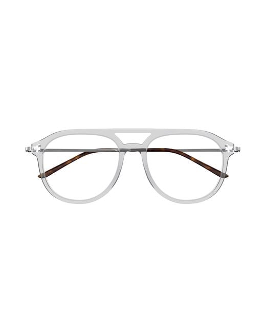 Gucci Black Gg1708O 003 Optical Frames Acetate Transparent Pilot for men