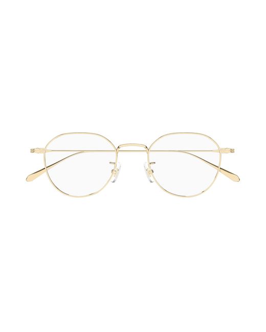 Montblanc Black Mb0476Oa 001 Optical Frames Metal Transparent Geometric for men