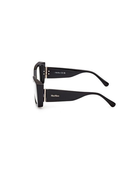 Max Mara Black Mm5173-B 001 Optical Frames Acetate Squared Normal