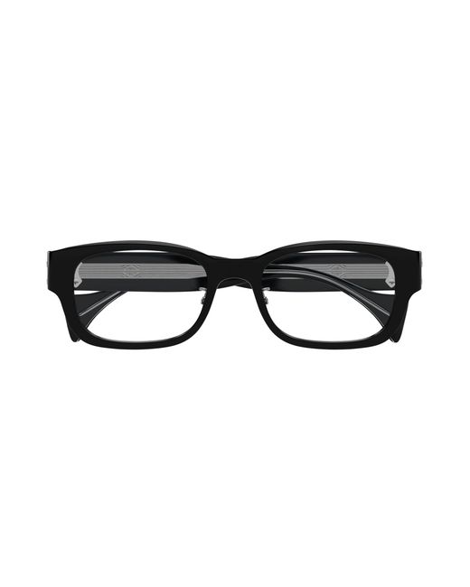 Gucci Black Gg1744Oj 001 Optical Frames Acetate Transparent Squared