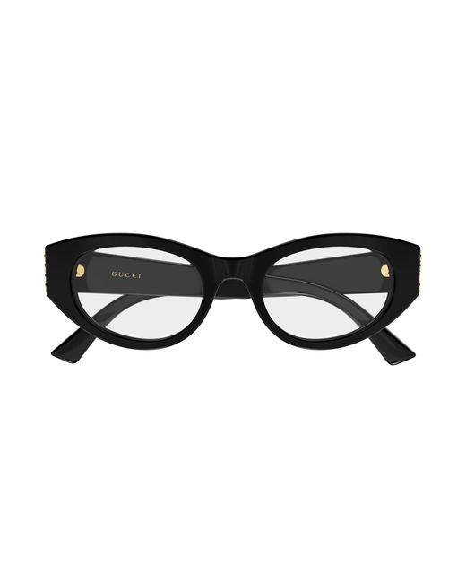 Gucci Black Gg2041O 001 Optical Frames Acetate Transparent Round