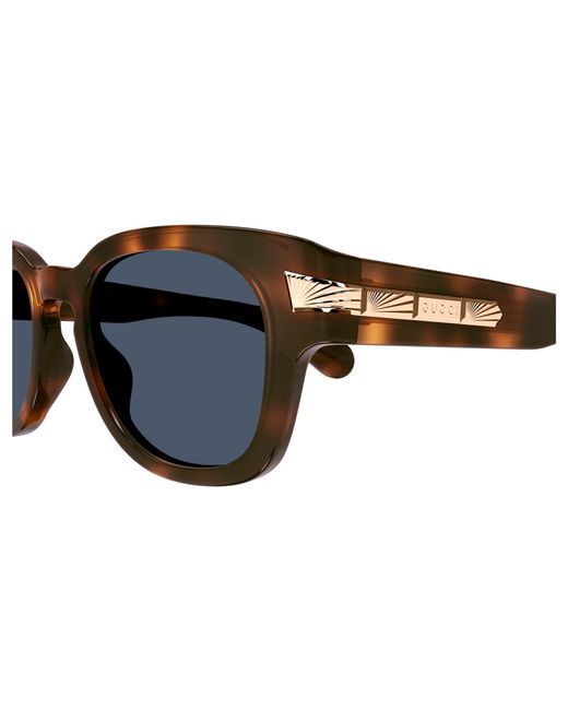 Gucci Black Gg1518S 002 Sunglasses Acetate Round for men