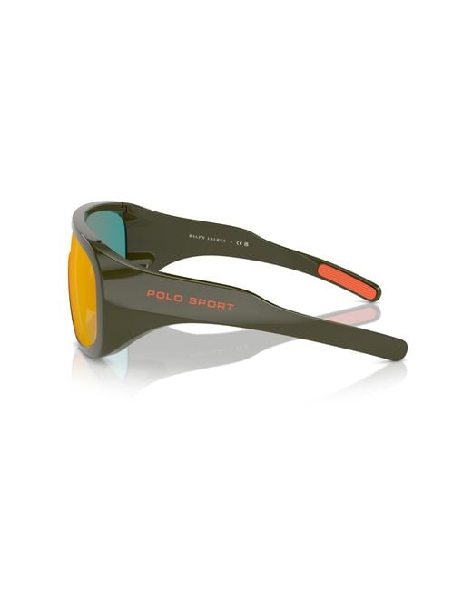 Polo Ralph Lauren Black Ph4215U 52166Q Sunglasses Injected Geometric Mirrored Mirror for men