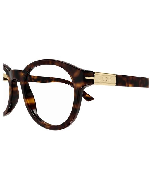 Gucci Black Gg1503O 002 Optical Frames Acetate Transparent Round for men