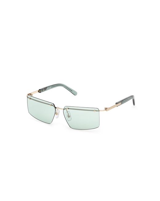 Gcds Black Gd0061 32N Sunglasses Metal Squared Normal
