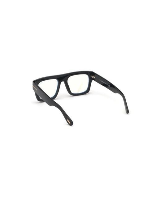 Tom Ford Black Ft5634-B 001 Optical Frames Acetate Geometric Normal for men