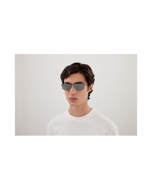 Balenciaga Black Bb0413S 004 Sunglasses Metal Squared for men