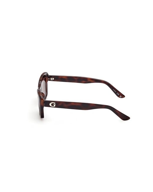 Guess Black Gu00195 52F Sunglasses Injected Marrone Squared Normal