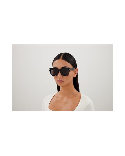 Bottega Veneta Black Bv1352Sk 001 Sunglasses Acetate Round