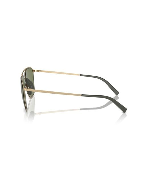 Giorgio Armani Green Ar6110 30022A Sunglasses Steel Squared Normal for men
