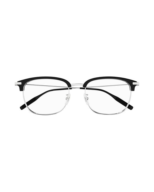 Montblanc Black Mb0316Oa 001 Optical Frames Acetate Transparent Squared for men