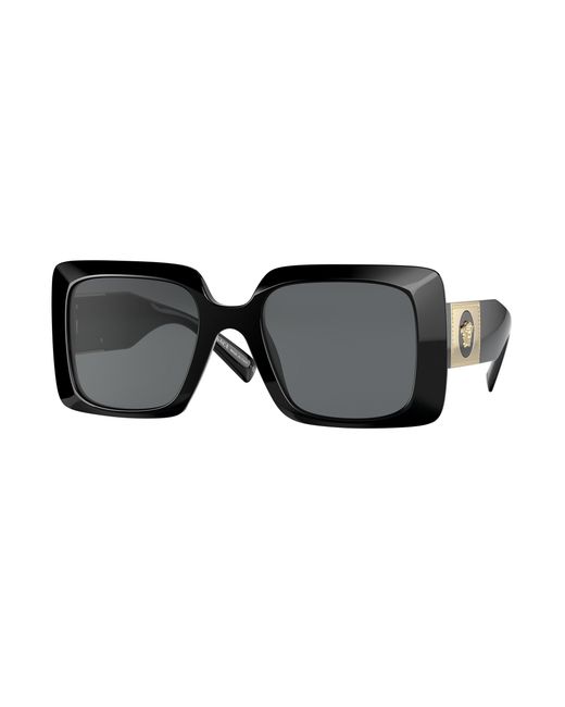 Versace Black Ve4405 Gb1/87 Sunglasses Acetate Squared Normal