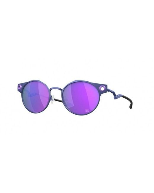 Oakley Purple Oo6046 Deadbolt 604610 Sunglasses Titanium Round Prizm for men