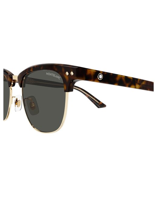 Montblanc Black Mb0382S 003 Sunglasses Acetate Squared for men